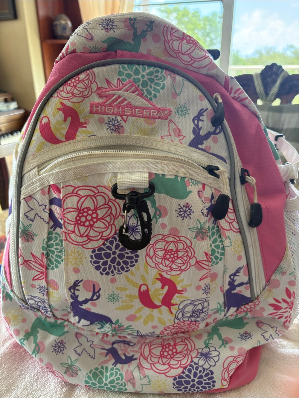 High Sierra Pink Floral & Animal Print Kids Backpack